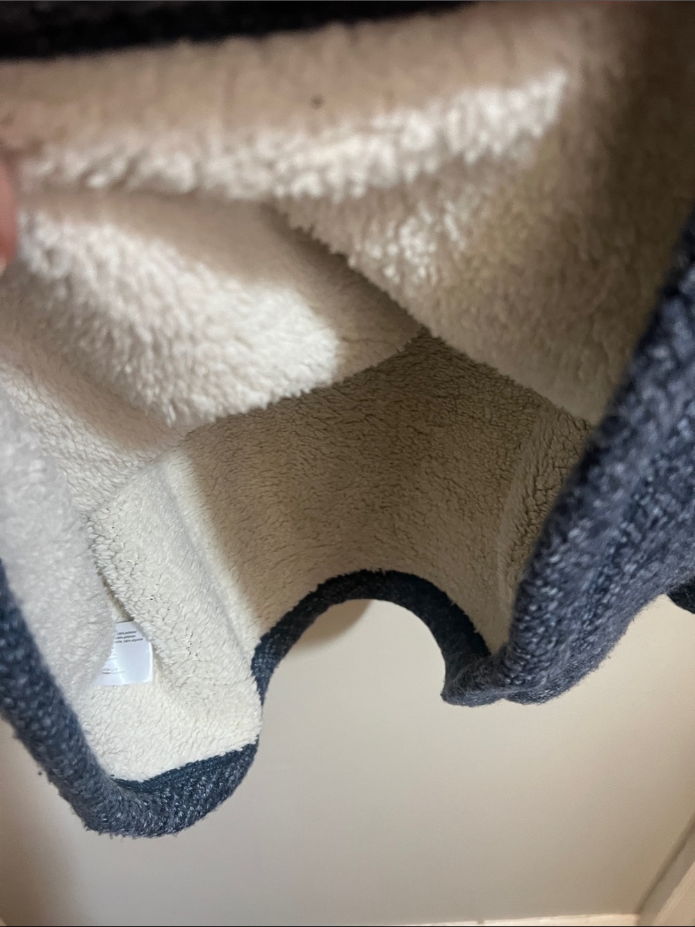 Orvis Brighton Sherpa Lined 1/4 zip pull over Navy - Picture 8 of 10
